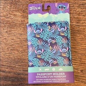 Disney Stitch Tropical Passport Holder - Blue and Purple